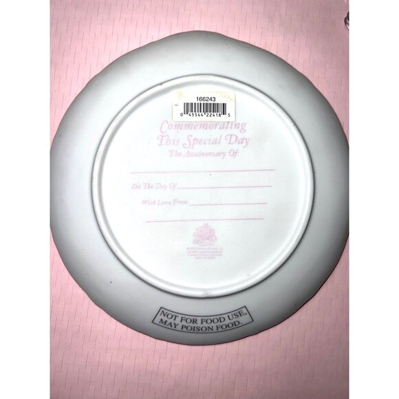 Precious Moments Anniversary Plate Easel Stand 6.5" Porcelain Collectible - Picture 7 of 7